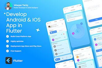 develop android and ios mobile app using flutter
