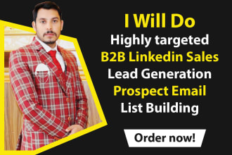 do highly targeted b2b linkedin sales lead generation prospect email list build