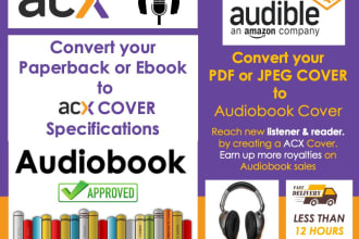 convert your book cover to an acx cover for your audiobook