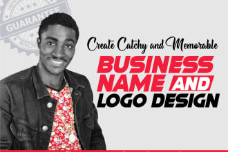 do 10 catchy business name, brand name, logo design, company name brand identity