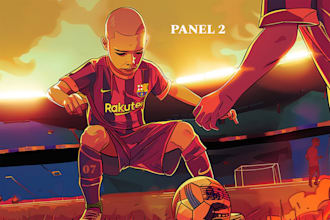 cartoon storyboard artist for your sports, business or medical presentation