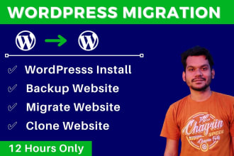 do wordpress migration, install, clone, and backup website