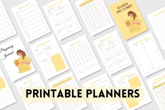 design printable planner for etsy