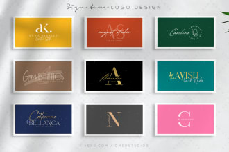 design your new trendy stylish minimalist signature logo