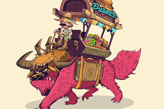 character design and cartoon illustration