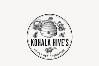 create a honey bee operation logo in 1  day