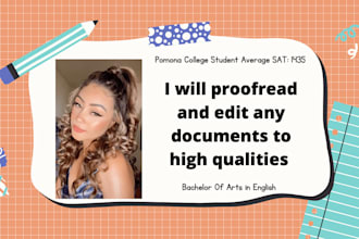 help proofread and correct any of your writing
