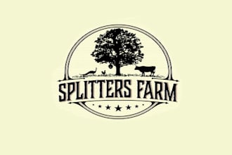 design a hipster or  vintage logo for a rural cattle farm