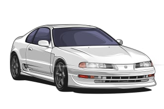 draw cartoon car from photo