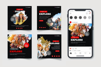 make promotional youtube intro outro or instagram reels post