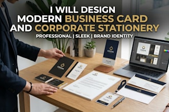 design modern business card and corporate stationery