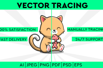 do vector tracing, redraw, image and logo to vector in 2hrs