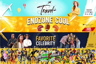 design youtube banner, facebook, social media banner, logo