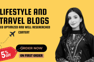 write engaging SEO lifestyle and travel blogs