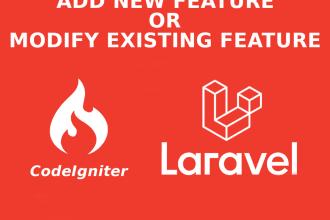 add feature or modify feature in laravel or codeigniter website