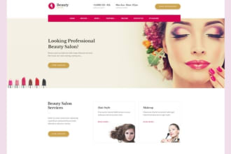 design a makeup beauty salon, spa, cosmetic, fashion website