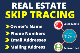 do real estate skip tracing and llc skip tracing in bulk and seller using tloxp