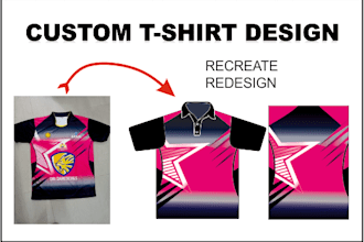 redraw high quality sublimation, heat transfer, and screen printing designs
