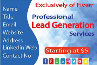 do b2b leads generation and email list building