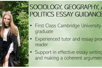 assist sociology, politics, geography essay writing