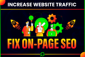 increase website traffic by complete onpage SEO optimization shopify wordpress
