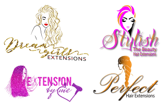 do hair salon,hair extensions, beauty, lashes and cosmatics logo