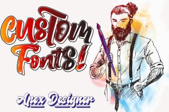 develop a new custom font for you in ttf or otf