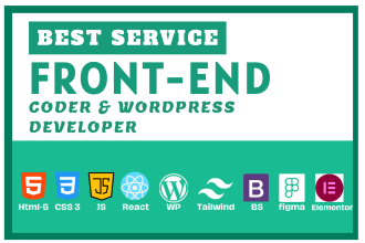 be your best frontend website coder wordpress php css react