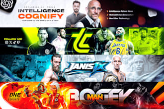 design a custom youtube banner and logo
