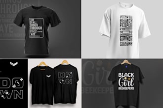 custom tshirt design, unique typography and personalized tshirts