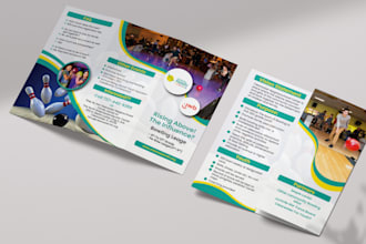 design professional bifold or trifold brochure