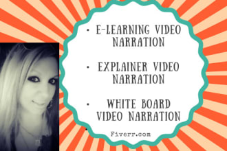 record a female  voice over for your elearning training video