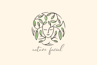 create boho hand drawn botanical feminine logo
