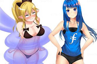 draw anime, original character, fanart, nsfw