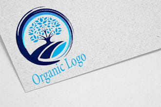 create amazing unique organic logo with professional work