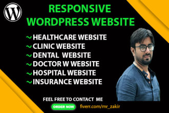 build medical, healthcare, dental, clinic and hospital website