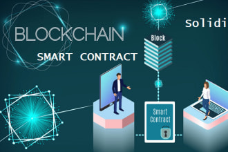 create smart contract and token, blockchain developer