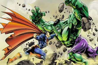 draw an awesome super hero character as your choice