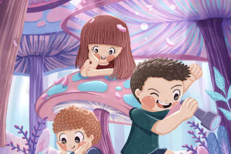 draw amazing children books, kid illustrations art for you