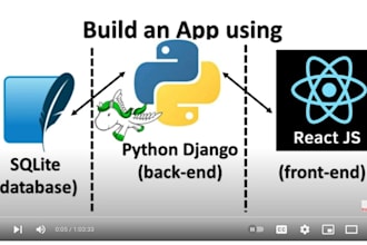develop a full stack website using django and react, next