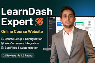 build learndash online course website and fix learndash issues