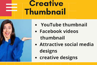 design attractive youtube thumbnails and social media designs