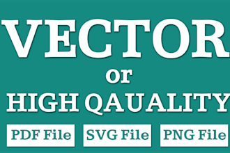 manually vectorize your logo or image into HD vector