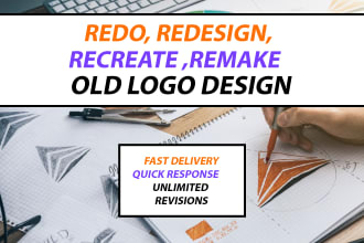recreate, redo, redraw your old or previous logo design