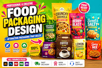 design premium mylar bag, pouch and product packaging design