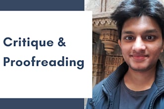 professionally proofread and provide substantial feedback