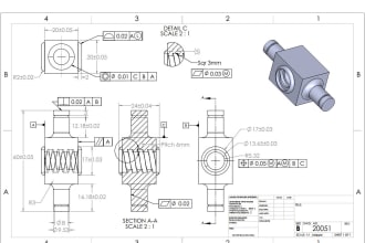 create technical or manufacturing drawing sheet with gdt