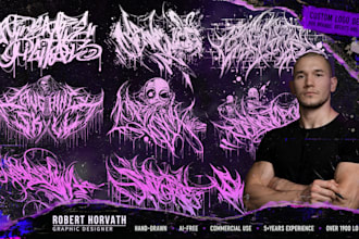 design extreme graffiti tag, nu metal, hard techno and metal band logo