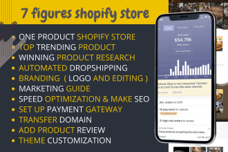 create shopify dropshipping store with winning products