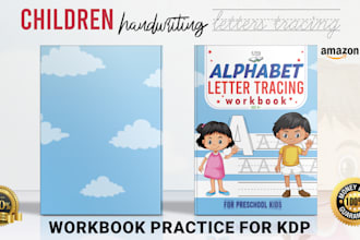 do children handwriting letters tracing workbook practice for KDP